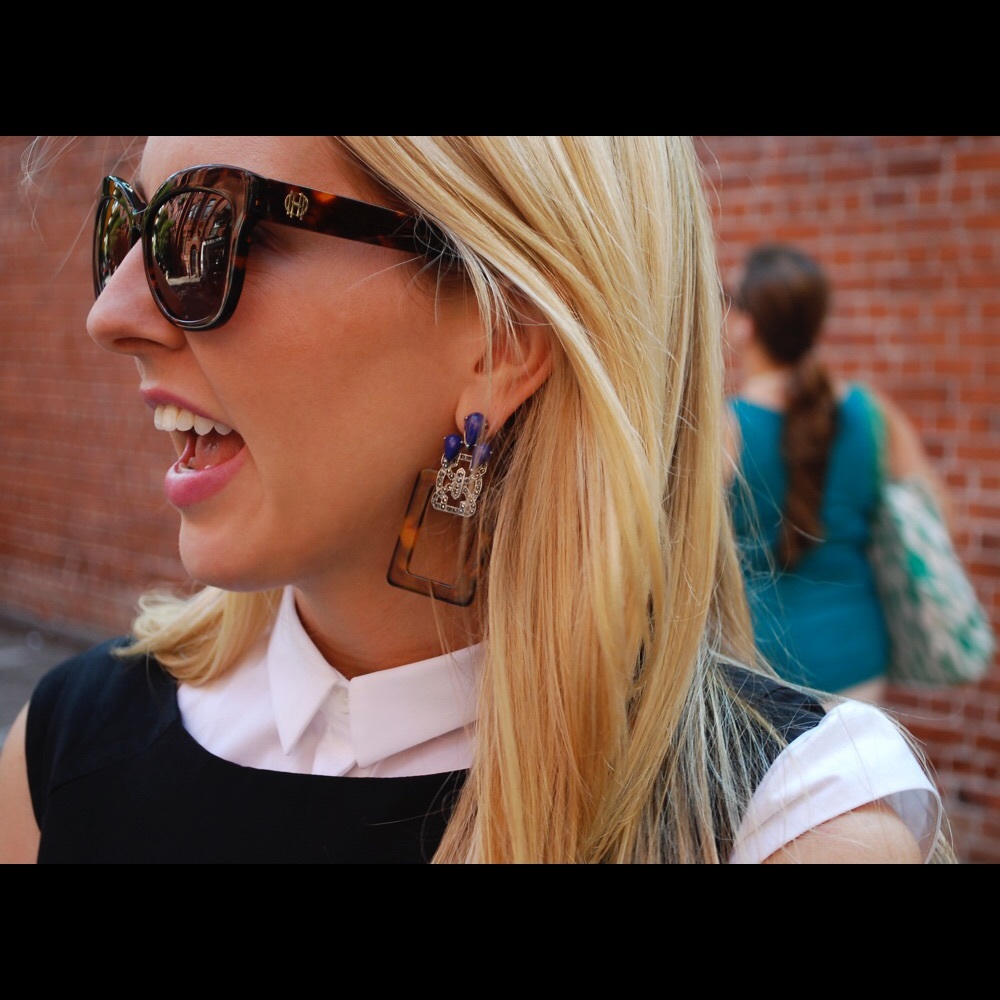 Lulu Frost for jcrew j.crew earrings blue tortoise